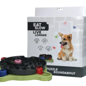 Eat Slow Live Longer Puzzle Roundabout | Dog Puzzle | Recycled Plastic and Wood Fibers
